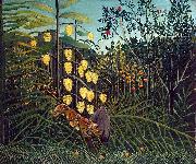 Henri Rousseau Struggle between Tiger and Bull oil painting artist